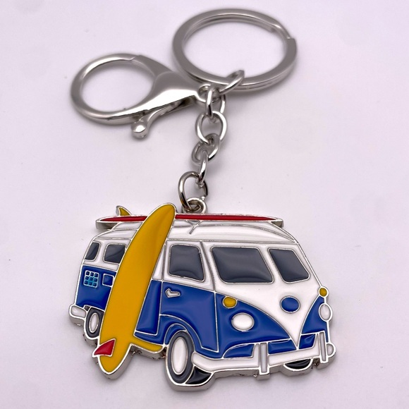 SURF’S UP 🌴🌊🌞 | VW Bus | Royal Blue | Bag Charm | Keychain  (Brand New!) ✨ - Picture 1 of 7
